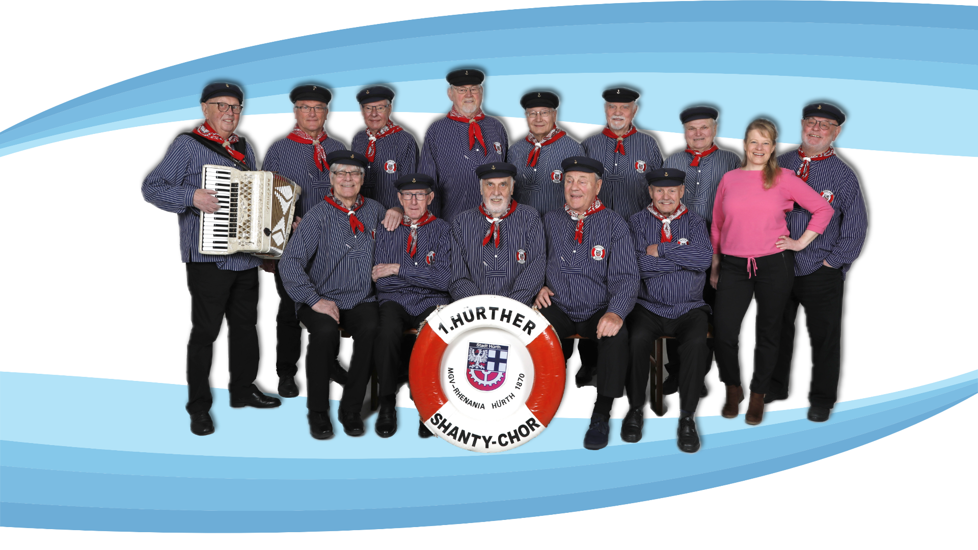 Shantychor Hürth - Maritime Stimmung für Veranstaltungen im Rhein-Erft-Kreis mannschaft 1. shanty chor rhenania hürth mit wellen